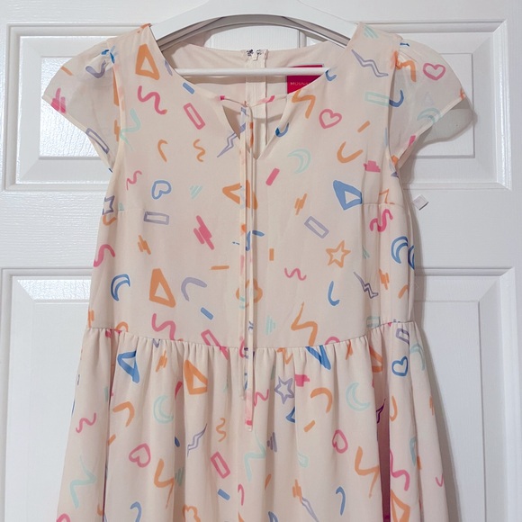 ModCloth Artsy Geometric Shapes Print Fully Lined Dress with Pocket Size Small - Picture 3 of 9